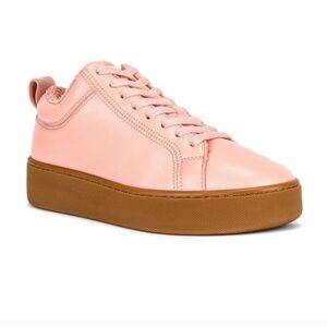 Bottega Veneta Lambskin Leather The Quilt Sneakers Pink Peach